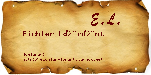 Eichler Lóránt névjegykártya
