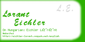 lorant eichler business card